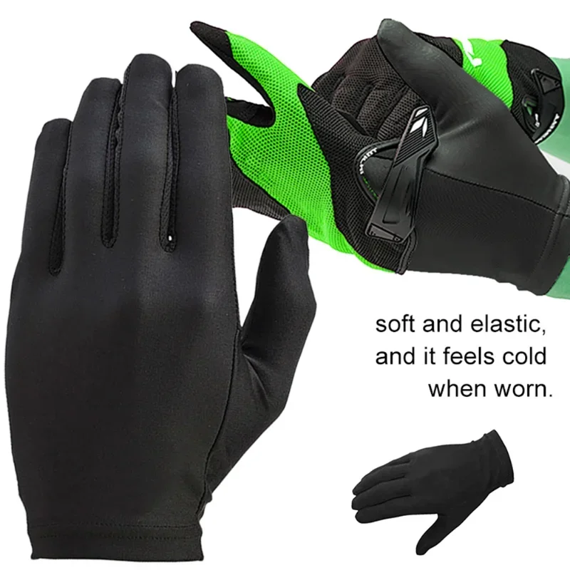 Driving Cycling Party GlovesSize Usefulness  Black Liner Inner Thin Gloves Bike Motorcycle Soft Sport Gloves 1pair 4