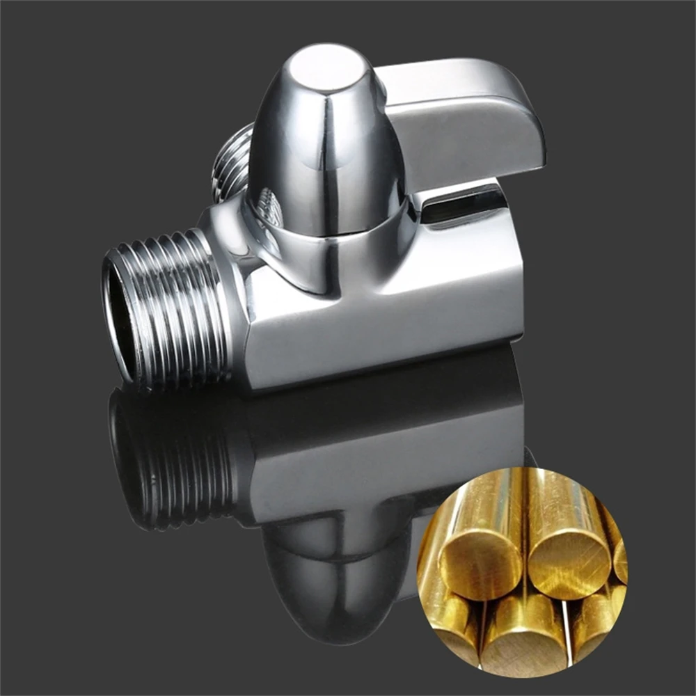 Shower Valve Brass 3-Way Diverter Valve for Handheld Shower Head Fixed Head Bathroom Accessories G1/2" Diverter