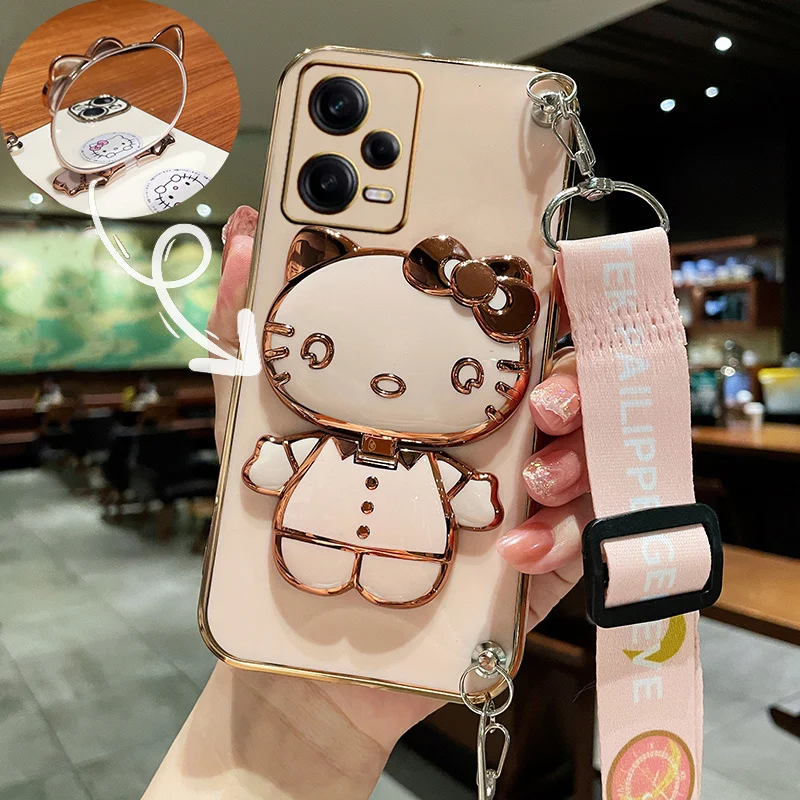 thumbnail image 1 of Funda de teléfono con correa para Xiaomi Redmi Note 12 12S Plus 11 11S 10 10S 9S 9 Pro Max 8 7, Hello Kitty, 1 of 5