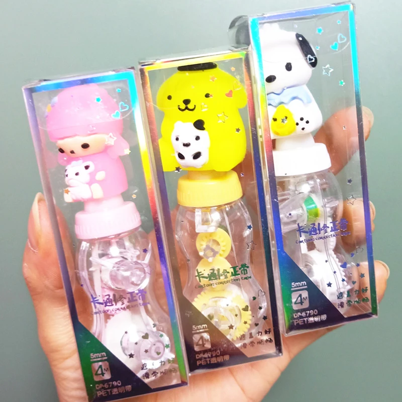 산리오 쿠로미 멜로디 폼폼푸린 포차코 교정 테이프, 프로모션 문구 선물, 학교 사무용품, 5mm * 4M, 로트당 24 개