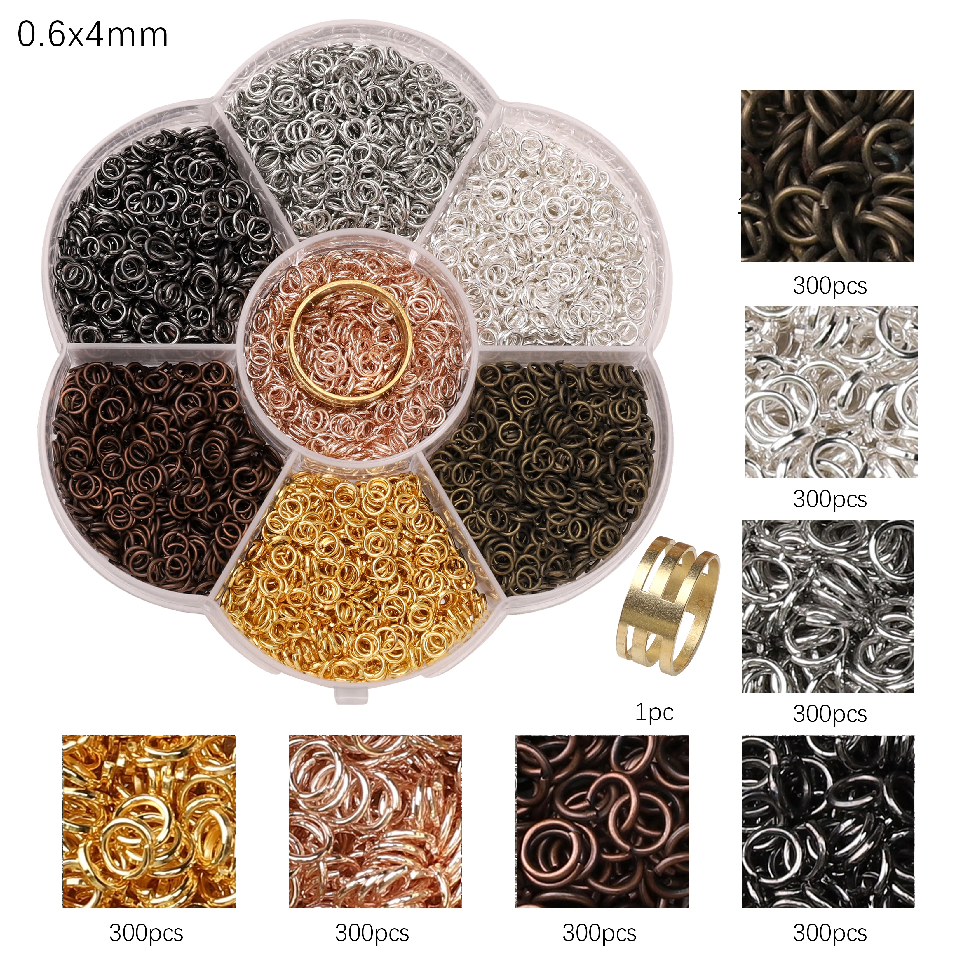 Offener Ring, Verbindung, einzelner Ring, Schnalle, Metallring, handgefertigt, DIY-Schmuckmaterial, Armband, Halskette, Perlenanhänger, Zubehör – Detail 9