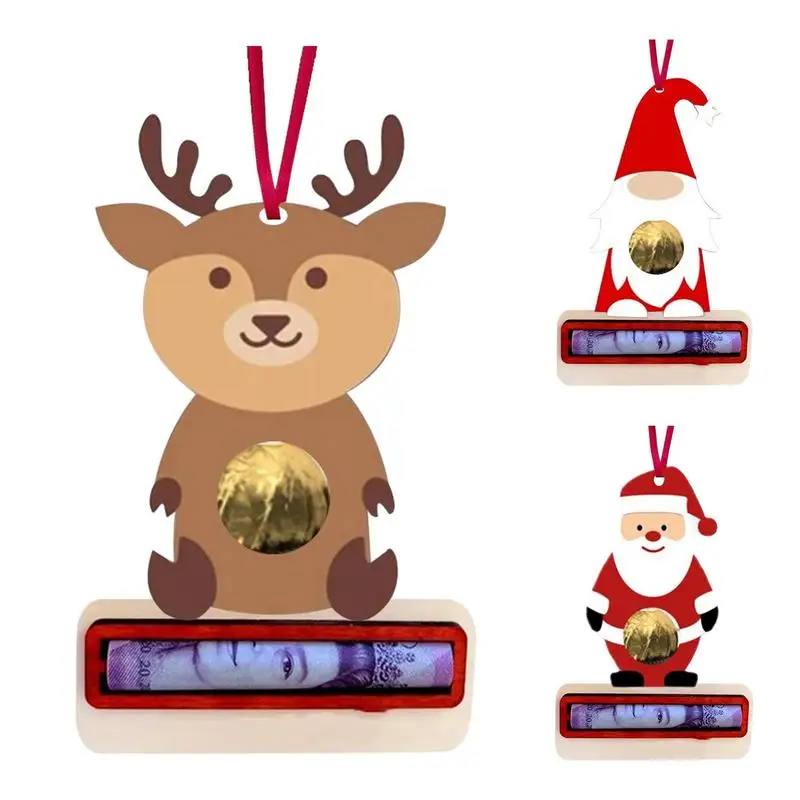 

Christmas Wallet Money Voucher Gift Pocket Christmas Tree Snowman Elk Envelope Gift Holder Cash Holder Charm Packaging Gift