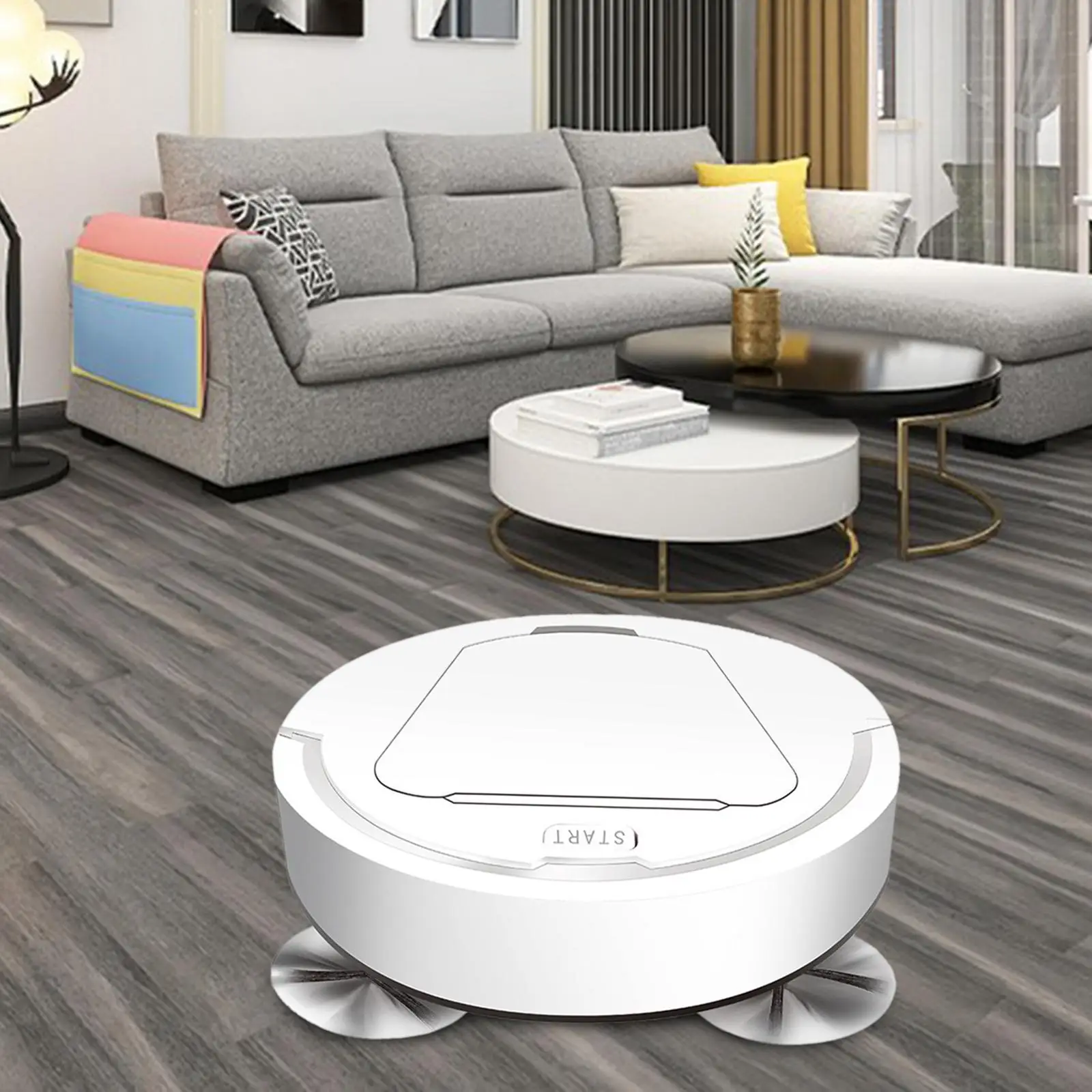 3 In 1 Robot Vacuum Cleaner Low Noize Usb Rechargeable, 1200mah Strong Suction Robotic Vacuum