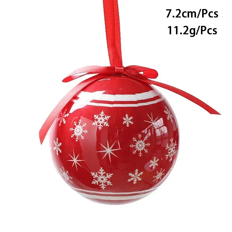 2025 Palla di Natale Palline colorate Ornamenti Decorazione dell'albero di Natale Ornamenti 7.2CM Palla di NATALE Festival Dress Up Fornure