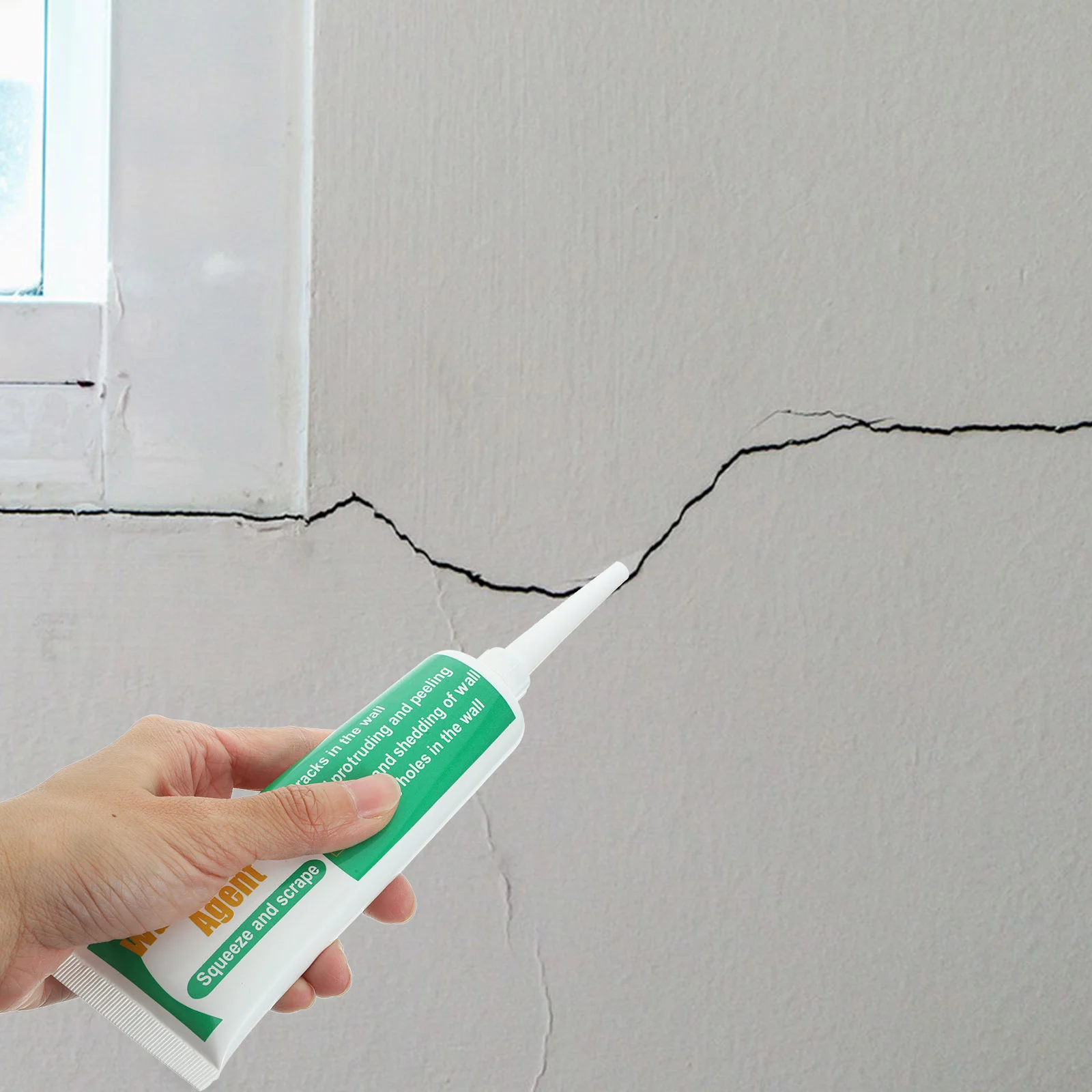 Wall Repair Cream Drywall Mending Agent Wall Repair Kit with Scraper Nozzle Drywall Cream Agent