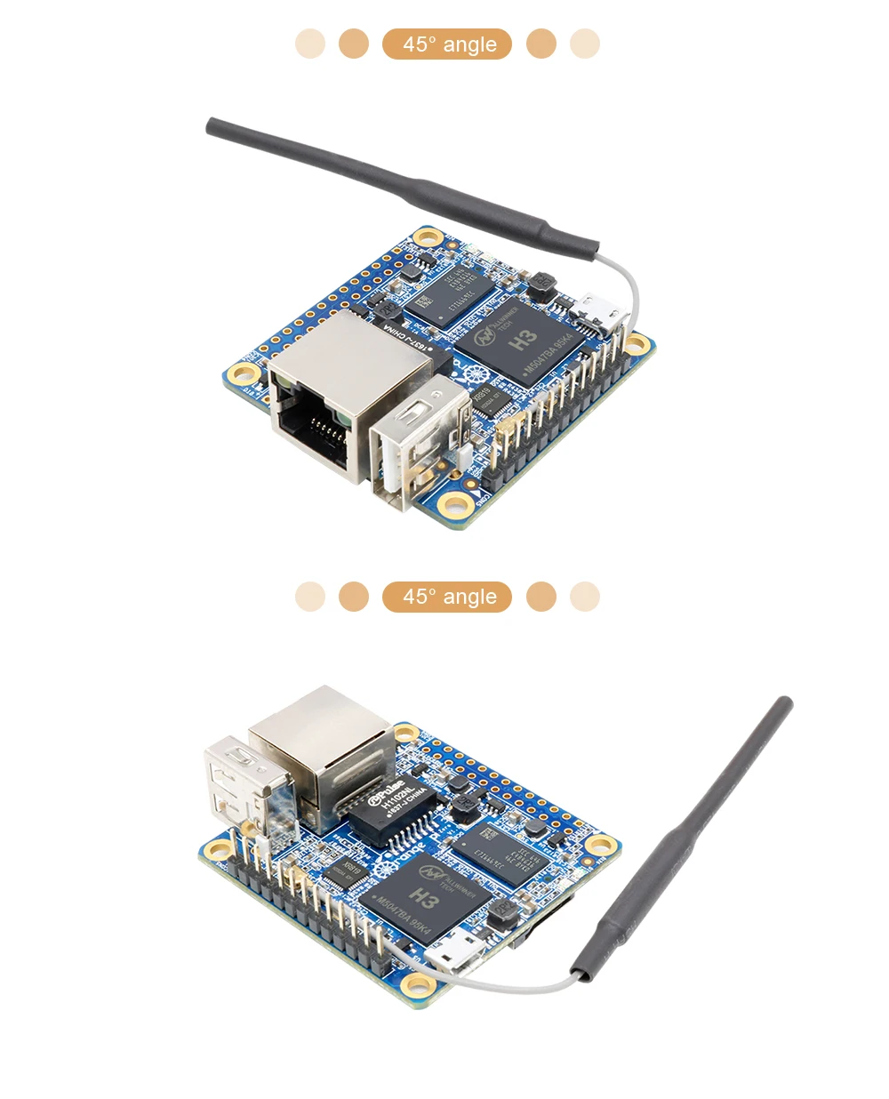 Orange Pi Zero 512MB H2 H3+ Open Source Single Board Computer, Run Android 4.4,