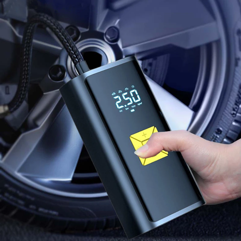  6000mAh 150PSI Smart Air Pump Digital Tire Inflator Car Portable Air Compressor Pump for Auto Car Motorcycle Bicycle Inflatable 