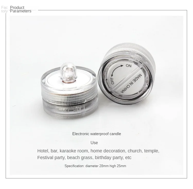 Description Picture 5 of itemLED Waterproof Candle Lights Fish Tank Lights Aquarium Lights Party Bar Wedding Waterproof Electronic CandleLights Diving Lights