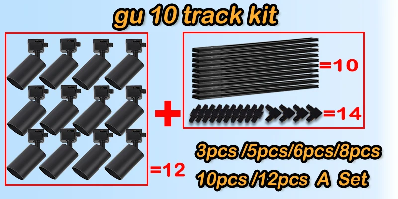 Description Picture 2 of itemSet Led Track Light Fixture COB Track Lighting Wall Lamp Rail 220V Spot Lights Led track rail Spotlight Clothing Store Shop Home