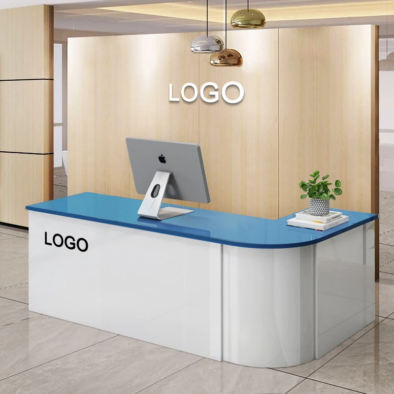 Роскошный стиль, Скандинавская Стильная современная передняя стойка регистрации, угловая офисная мебель для офиса