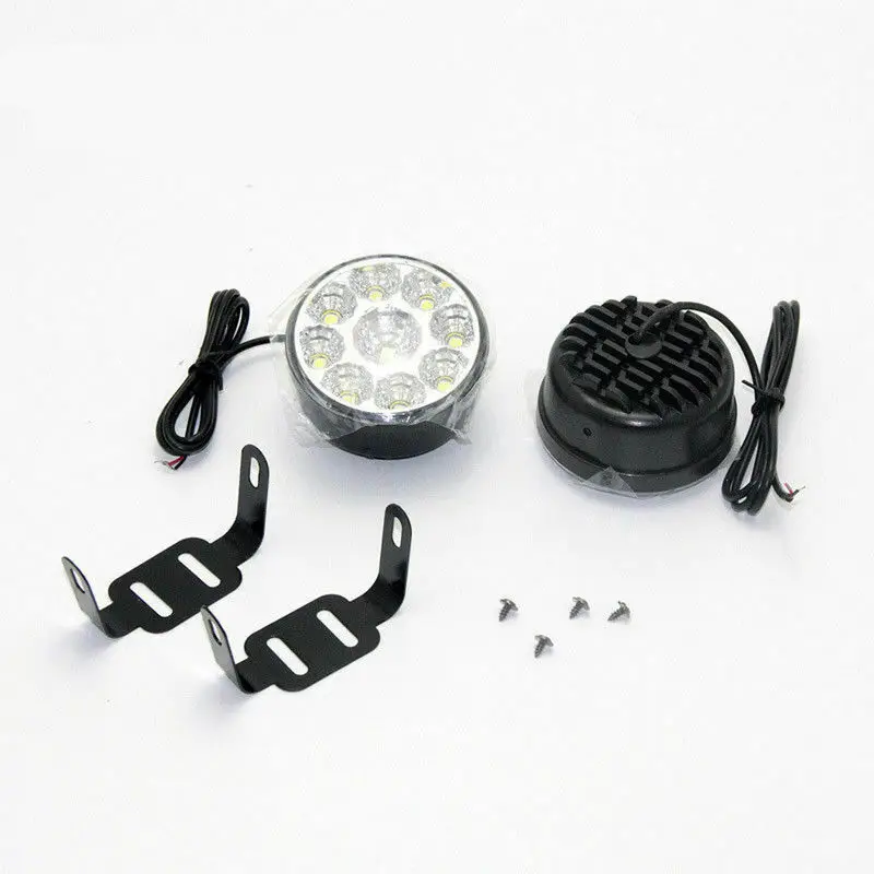 

Hot LED Car Light Tool Adjustable LED Light Attachment Components Equipment 2x DRL Round Universal Daytime Running Light