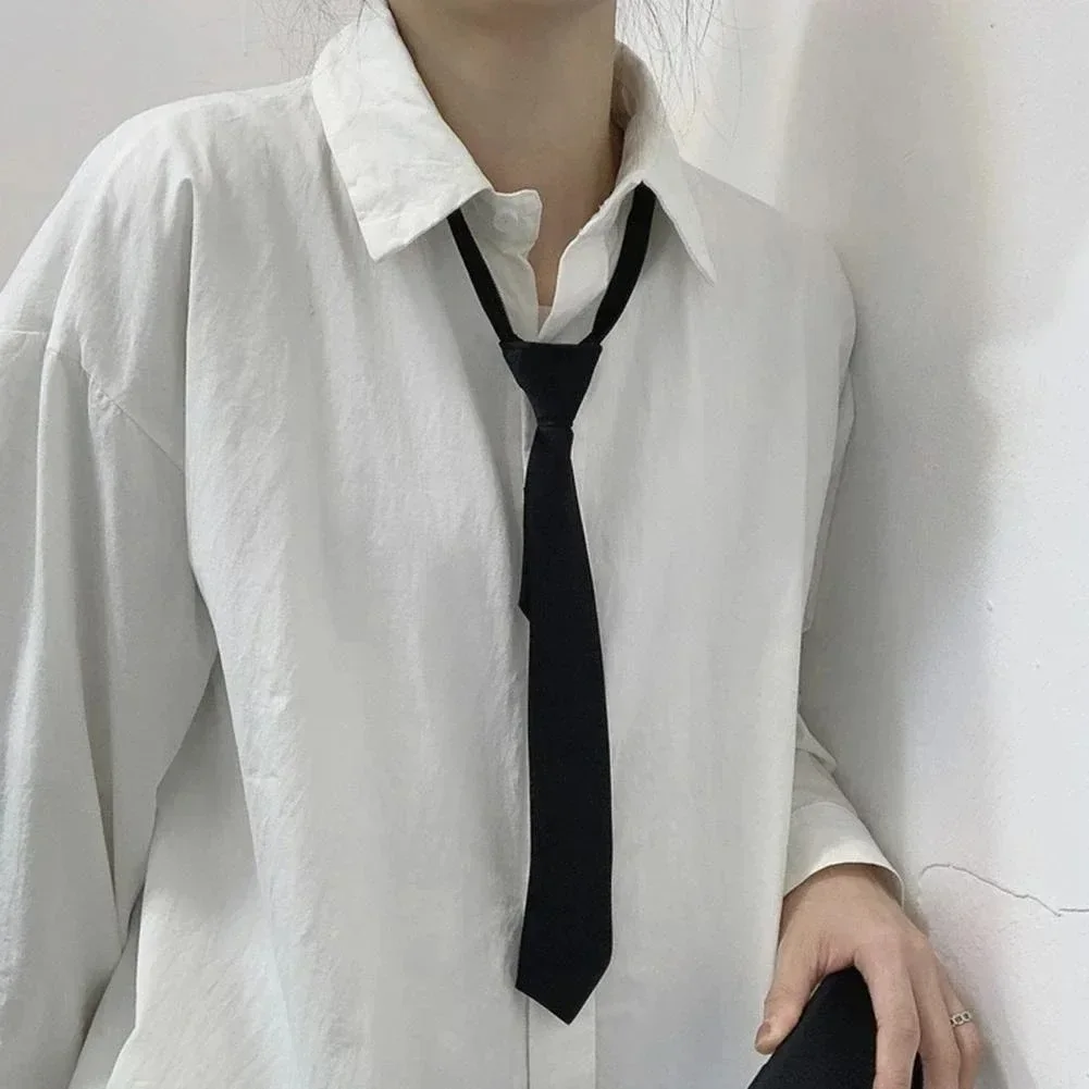 1/2/3 Stück Unisex Schwarz Einfache Clip-on-Krawatte Sicherheitskrawatte Uniform Hemd Anzug Krawatten Steward Matte Beerdigung Faule Krawatten – Detail 4