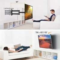 Adjustable TV Mounts Wall Mount Bracket Supports 10"-26" LED/LCD TVS,Holds Up to 15kg, VESA 100*100, Home Office Use TV Stand - Image 4