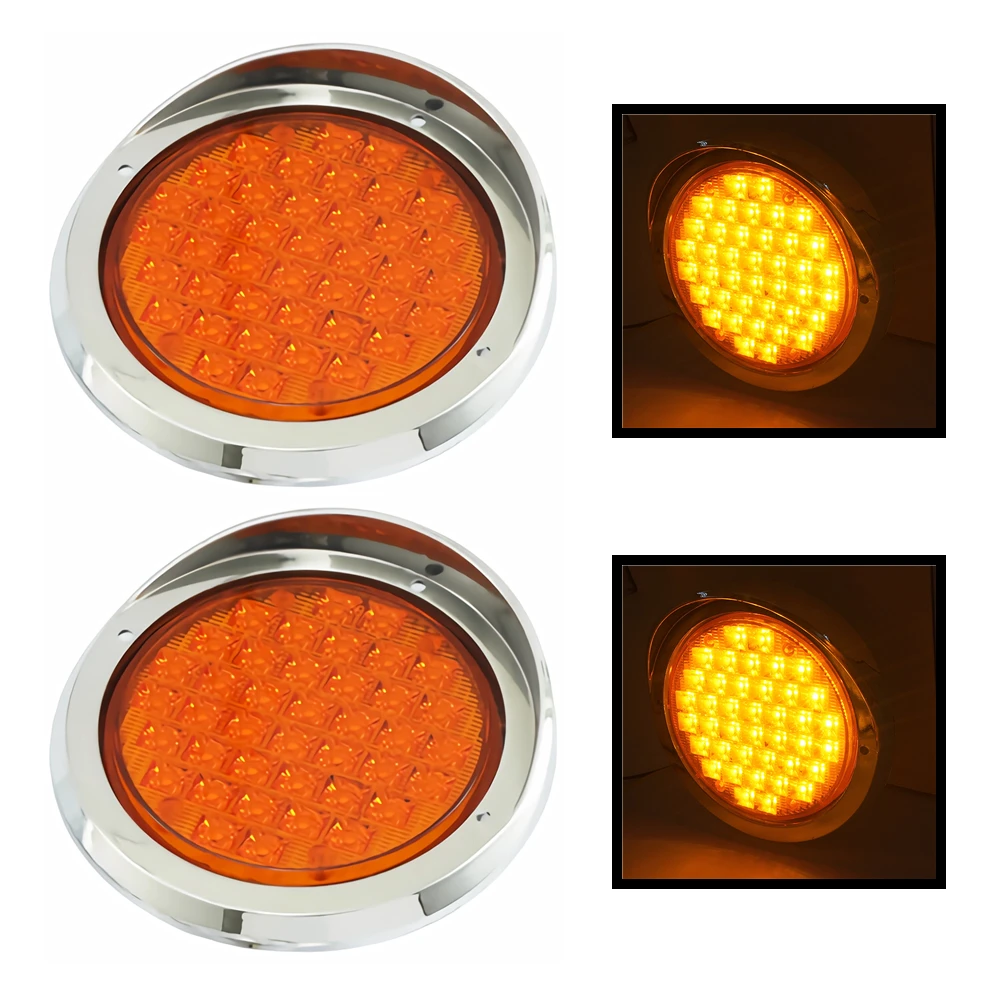 2Pcs Tractor Taillight 12V 24V Tail Light For Truck LED Rear Trailer