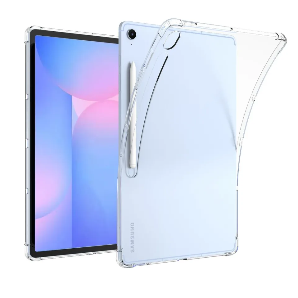 For Samsung Tab S10 FE Plus Transparent Shockproof Silicone Case