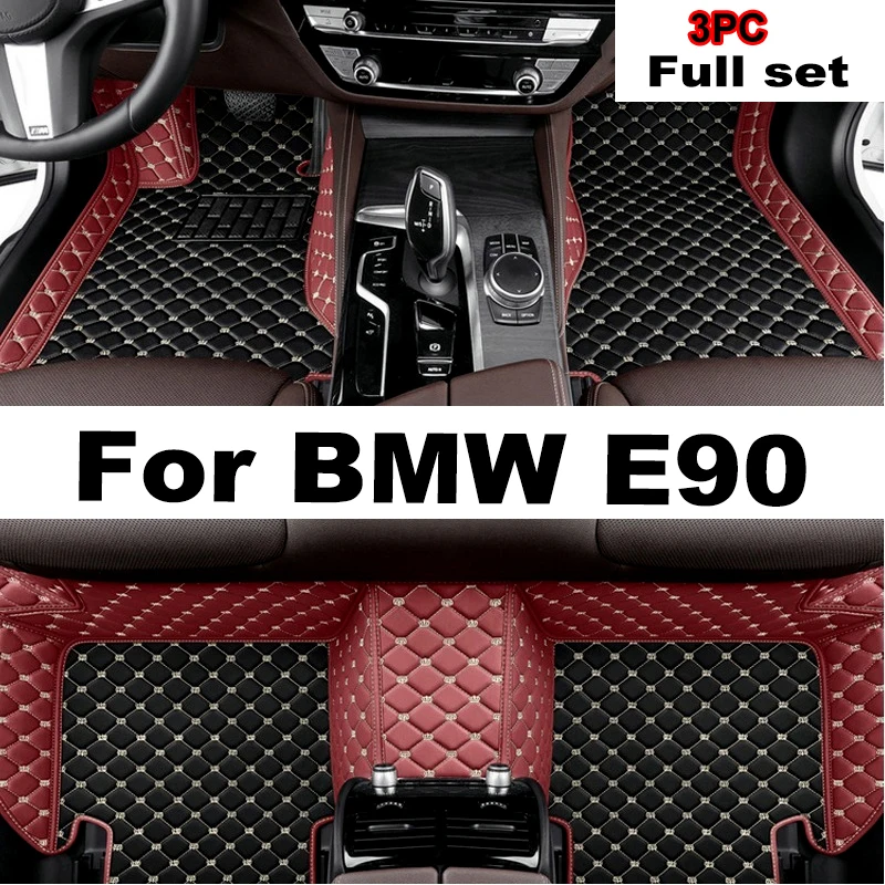 

Custom Made Leather Car Floor Mats For BMW 3 Series E90 2006 2007 2008 2009 2010 2011 2012 Carpet Rugs Foot Pads Accessories