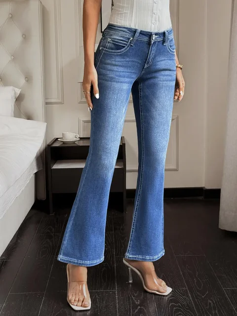 High Waist Stretch Denim Jeans – Flattering Fit for Women