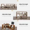 Cube Bookshelf 2 Shelf Bookcase L-Shaped TV Console Stand Modern Entertainment Center with Open Storage Shelves 3