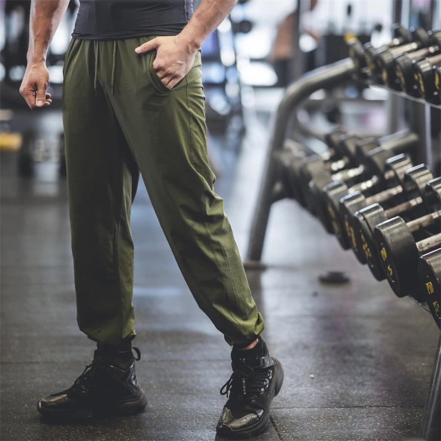 Jogger Sweatpants Men Cotton Casual Skinny Pants Bodybuilding Training Black Trousers Male Gym Fitness Sportswear Bottoms