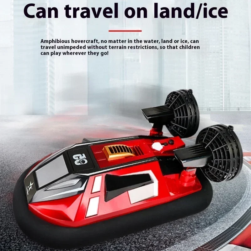 2.4g Amphibious Hovercraft 4-Way Simulation Speedboat Rc High-Speed Water Land  Play Ideal For Kids' Interactive Kid Outdoor Gif 2