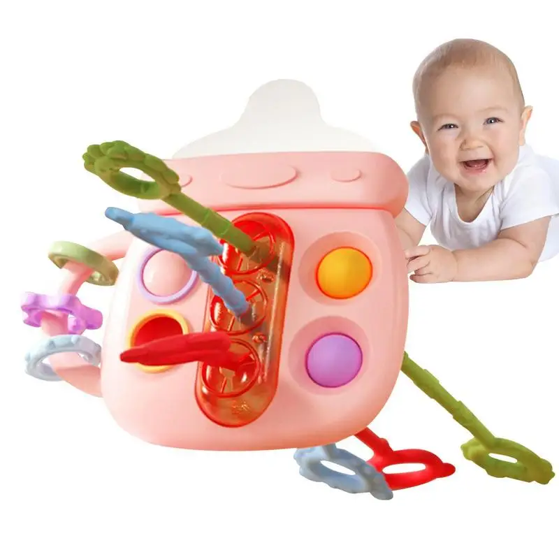 

Sensory Pull String Toy Sensory Development Educational Toy For Babies Silicone Teething Relief Early Learning Toy Teething