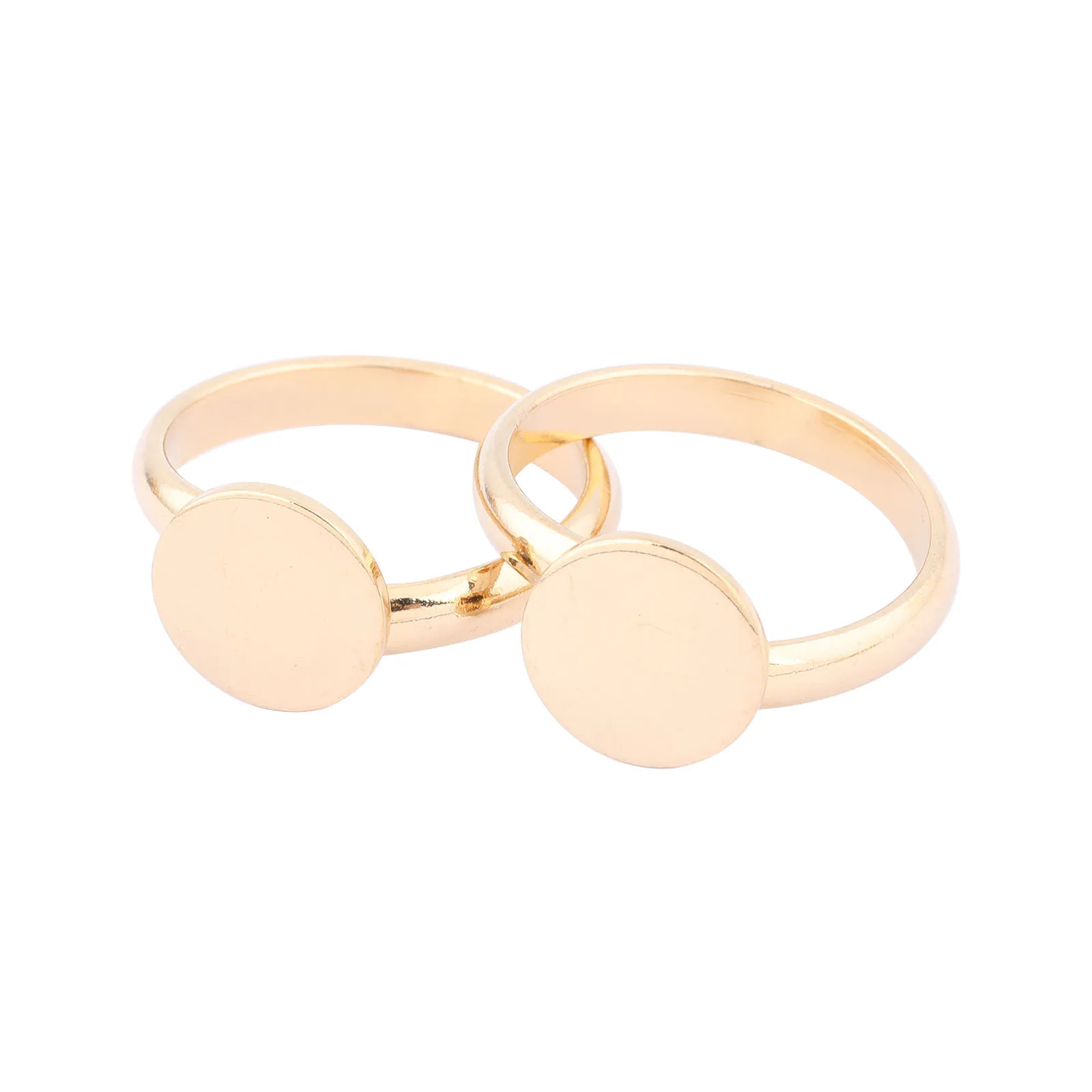 10pcs 스테인레스 스틸 조정 가능한 10mm 원형 패드 링 기본 공백 Diy Fingerring 베젤 설정 보석 만들기 용품