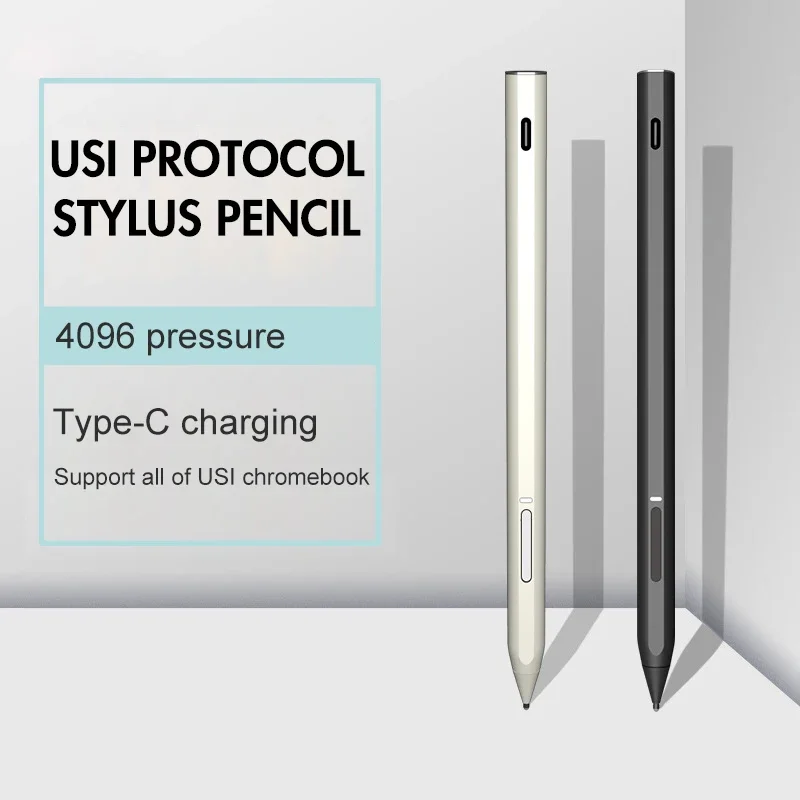 

Chromebook Pen USI2.0 Stylus Pencil Rechargeable With Palm Rejection 4096 Pressure Sensitive for HP ASUS Lenovo Tablet