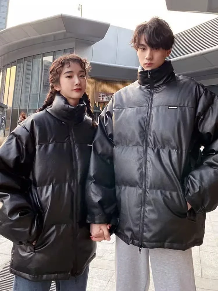 New Men's Winter Padded Parka Thicken Warm Fashion Streetwear Loose Coat Woman Couple Style Harajuku Casual Oversize Jacket 5XL