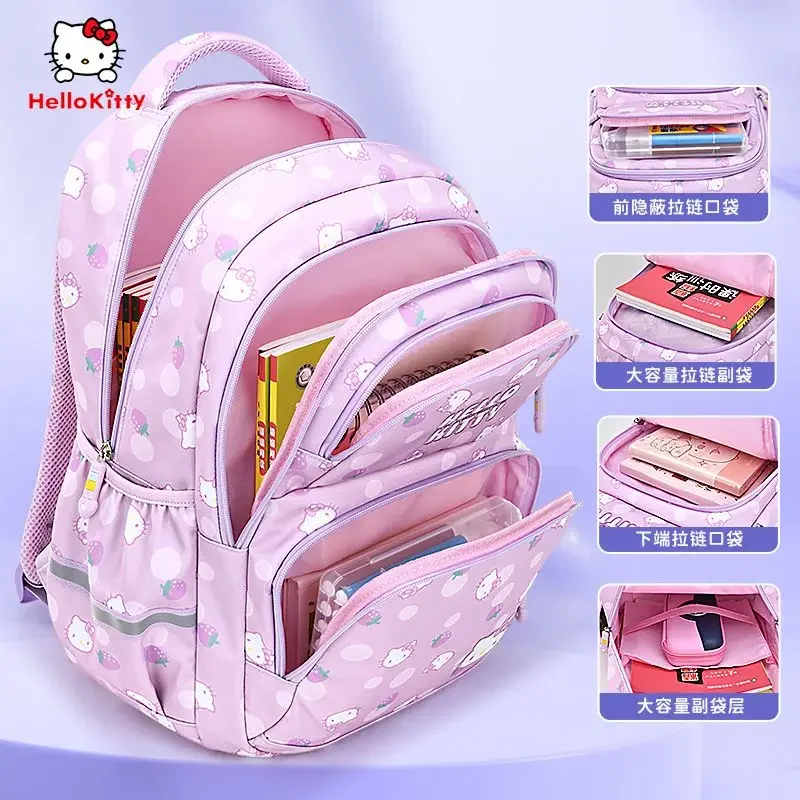 Sanrio Kuromi Children's Schoolbag Primary School Student Girl Spine Protection Burden Reduction Girls' Backpack School Backpack