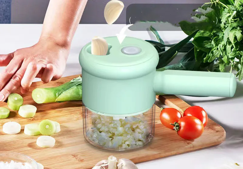 Vegetable Chopper 1PC Home Use USB Charging Garlic Automatic Slicing Multifunctional Chopper Handheld Kitchen Cooker