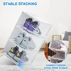 Foldable Acrylic Plate Shoes Storage Box Space Saving Stackable Thickened Shoe Sneaker Storage Organizer Case Easy To Assembly 4