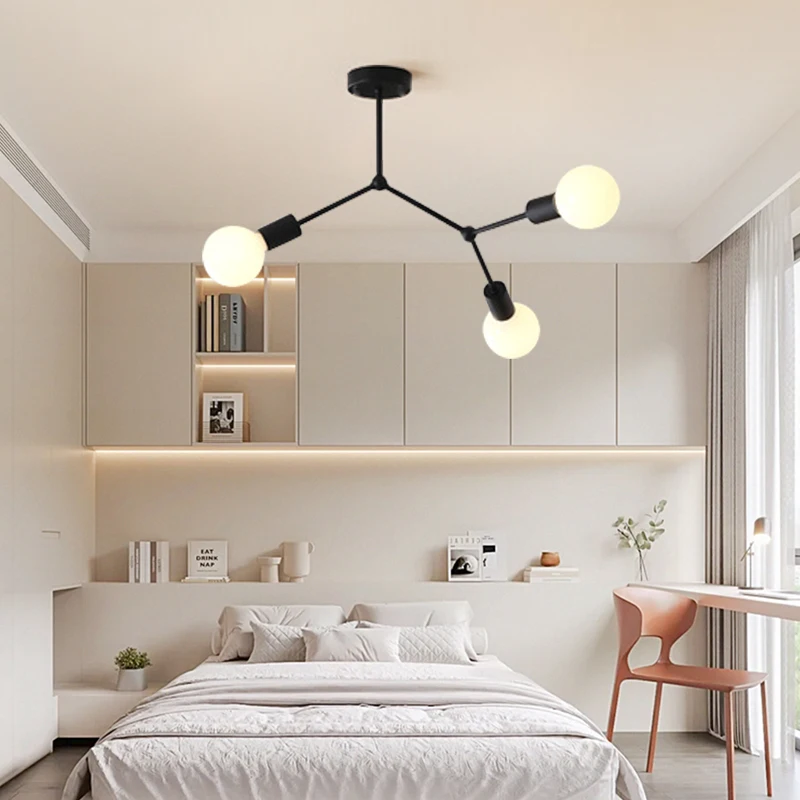 1Pc three E27 bulb base chandelier Suitable For Living Room Bedroom Kitchen Lighting Fixtures (without bulb）ceiling chandelier