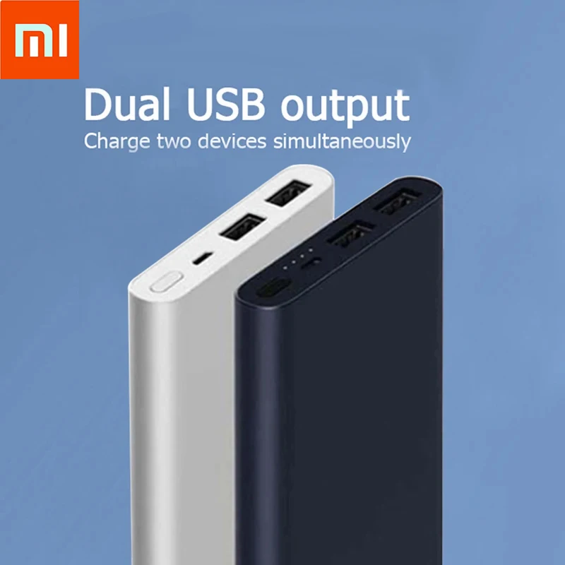 

Внешний аккумулятор Xiaomi Power bank 2 PLM09ZM, 10000 мАч, 18 Вт, быстрая зарядка