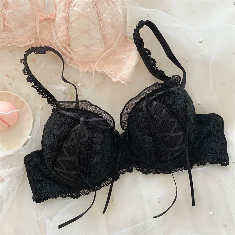 Japanese Sweet Lingerie For Women Bra Sexy Lace Wireless Bralette