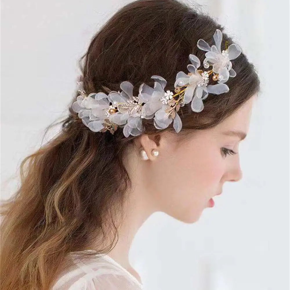 

Baroque Gold Leaf Headpiece Princess Crystal Pearl Hairband Bridal Crown Headwear Bridal Wedding Tiara Hair Dress Accessories