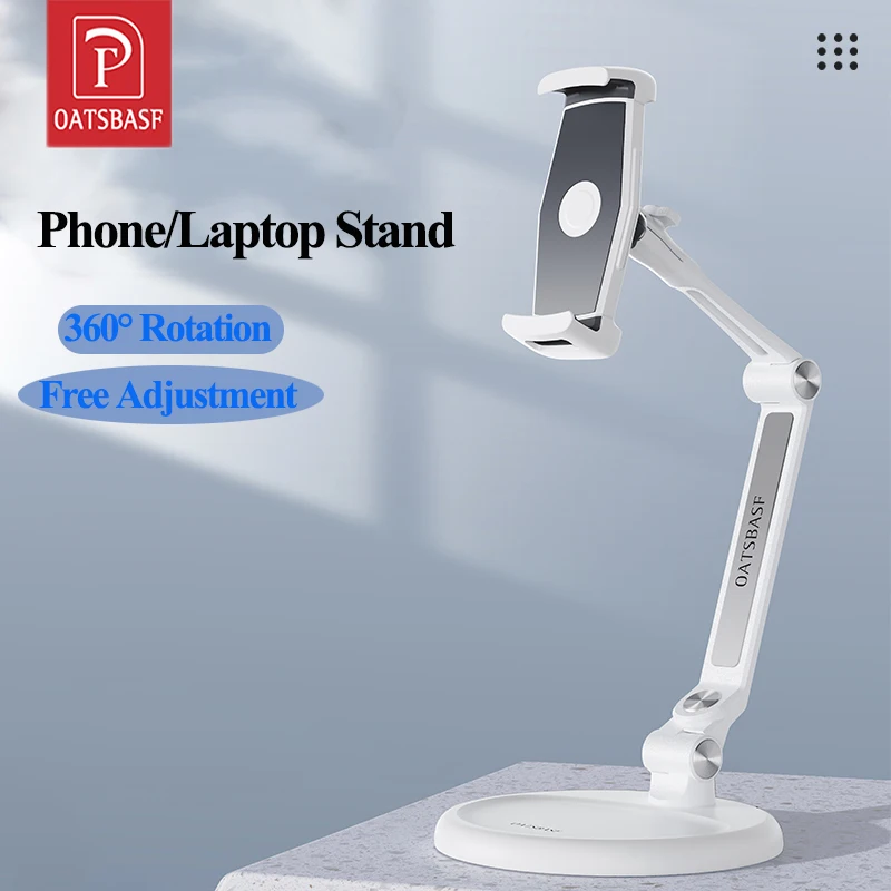 Oatsbasf Suporte do Telefone Pad Desk Suporte Ajustável Desktop Tablet Suporte de Telefone Celular Mesa Universal Rotatable Laptop Stand
