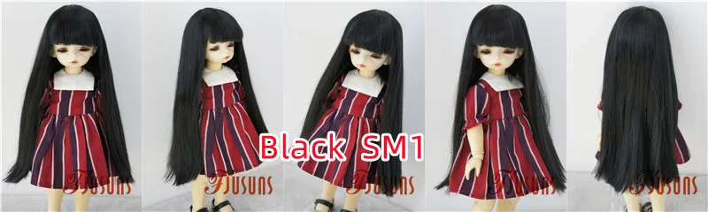 JD056 1/12 1/8 1/6 1/4 1/3 OB11 YOSD MSD SD Blythes Long Straight Hair With Full Bang Doll Wig 18"AG Doll Accessories