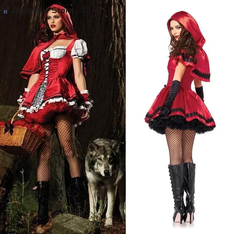 

New Ladies Sexy Cosplay Clothes Adult Little Red Riding Hood Princess Uniform Stage Performance Masquerade Ball Party Costumes