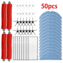 Roborock Vacuum Cleaner Replacement Kit: Main Brush, HEPA Filter, and Mop Accessories (50PCS)