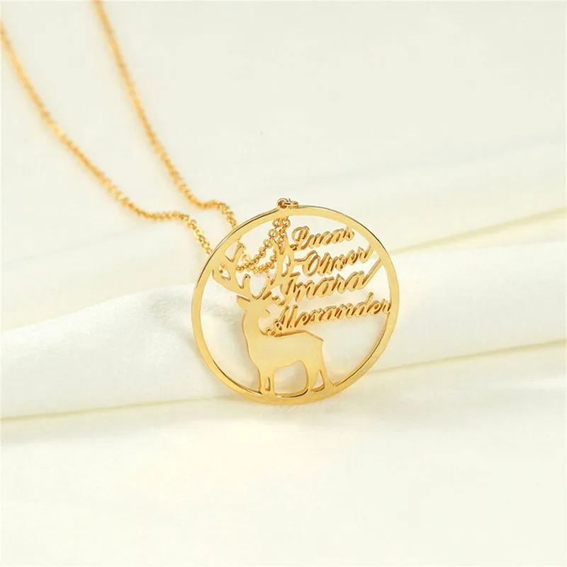 Custom Made Golden Laser Printing Military Women Chain Couple Rock Vivid Chunky Necklace Best Friends Lady New Supply Nice