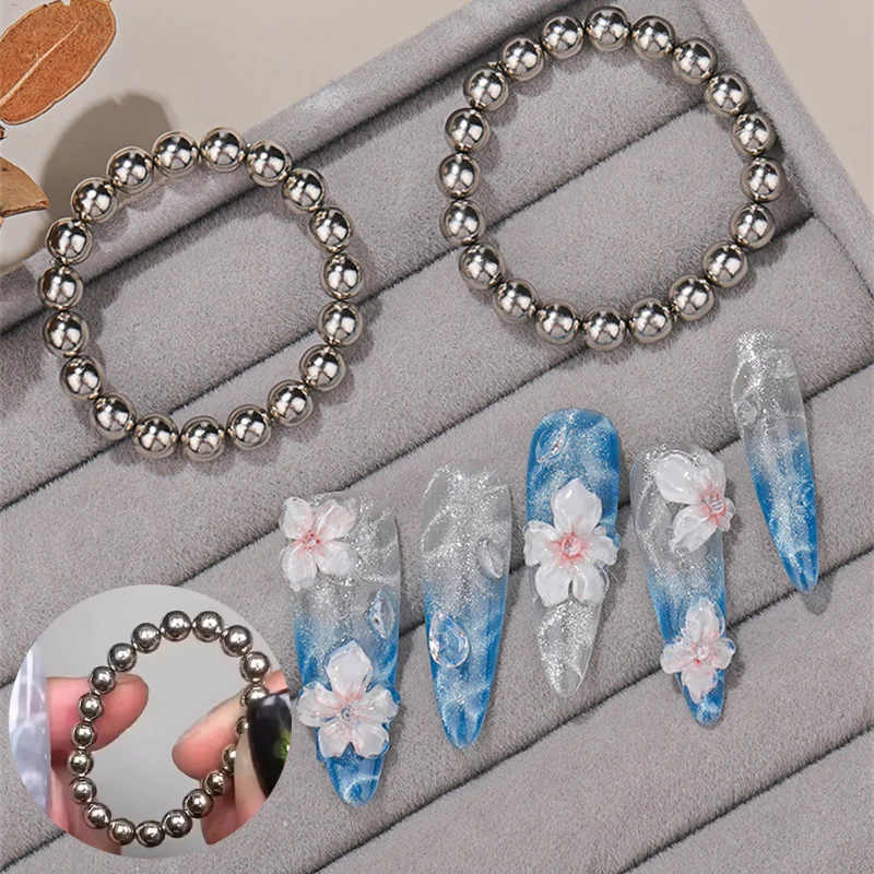 5mm Round Magnetic Beads for Nail Art Water Ripple Cat Eye Magnetic Gel 60/40/20Pcs Magnet Balls Nail Salon Tools magnetic nail art tools,cat eye nail tool,magnetic nail tools