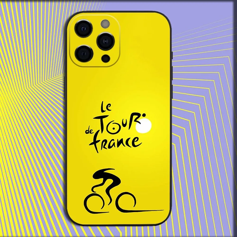 Sleek Black Tour De France Bike Phone Case - Soft Protective Cover