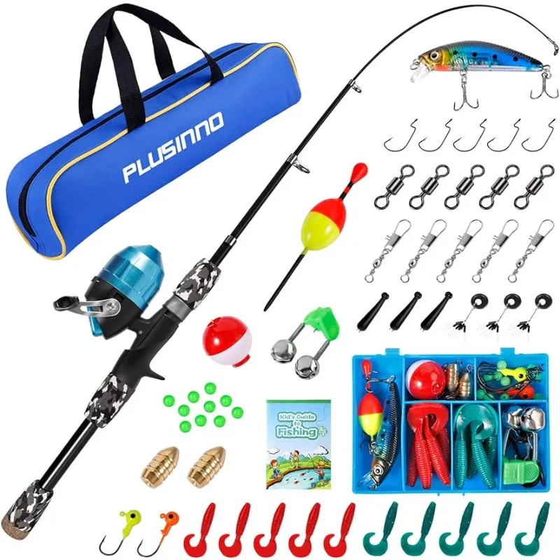 Fishing Rod Combo Full Kits for Boys, Girls, and Adults PLUSINNO