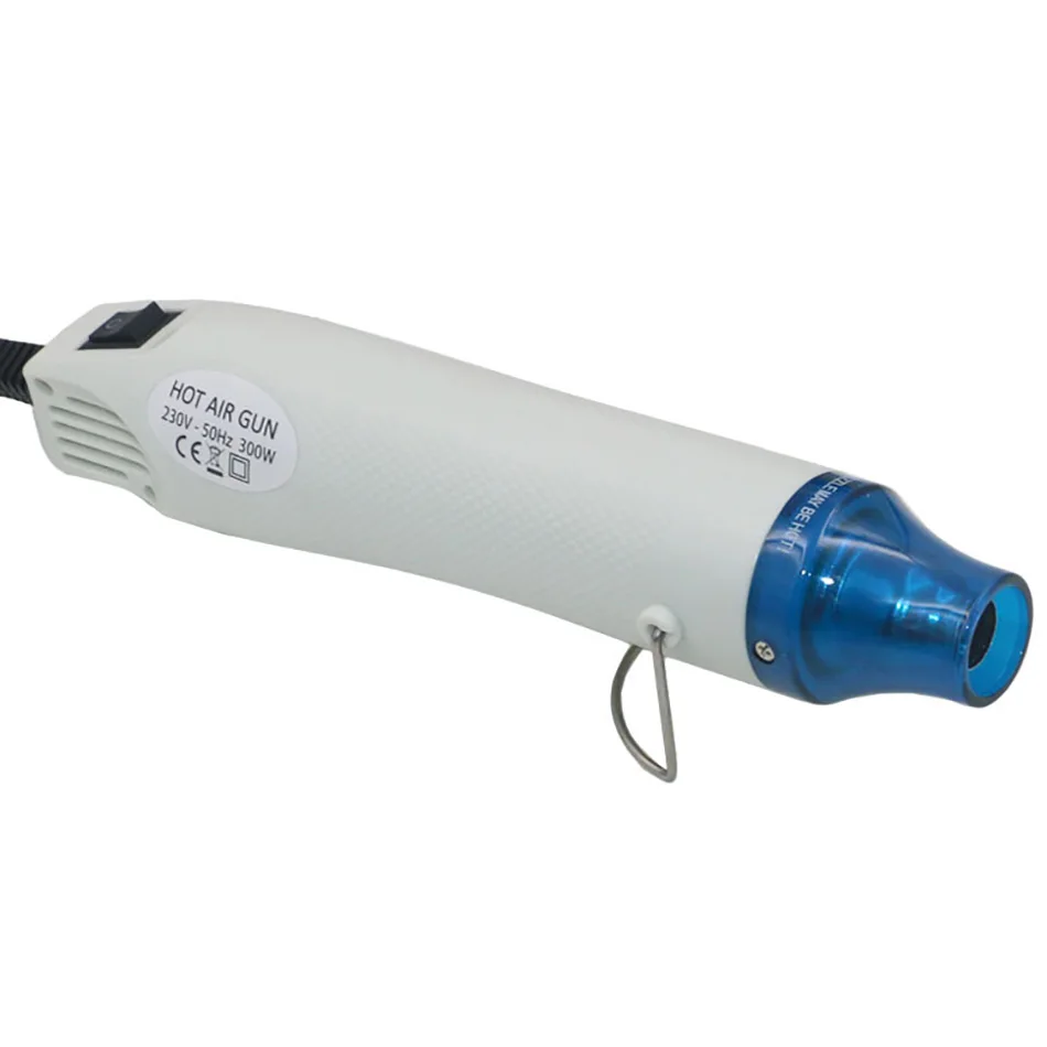 220V Home Heat Gun Electric Power Hot Air 300W Multi Purpose Soft Ceramic Seat Shrink Plastic DIY Tool 6