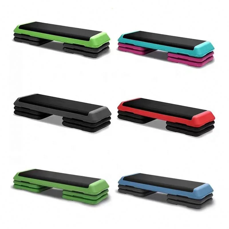 

YC Custom Logo Gym Fitness Sports Equipments Platform Adjustable Step Board ABS Aerobic Exercise Stepper 110*42*20CM