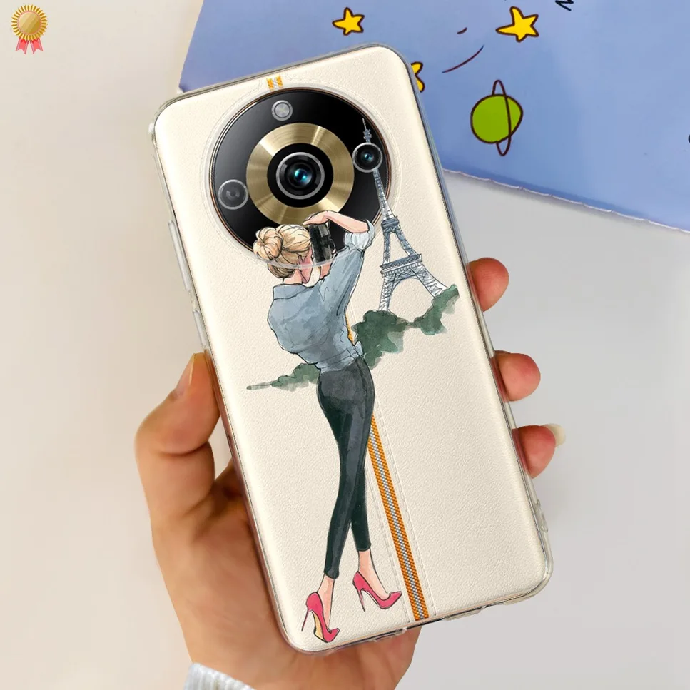 Clear Cute Cartoon Cat Soft Silicone TPU Back Cover