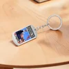 1/2pcs Trump 2024 Flag Key Ring Stainless Steel Shooting Makes Me Stronger Key Holder for Men Women Gifts for MAGA Supporters 3