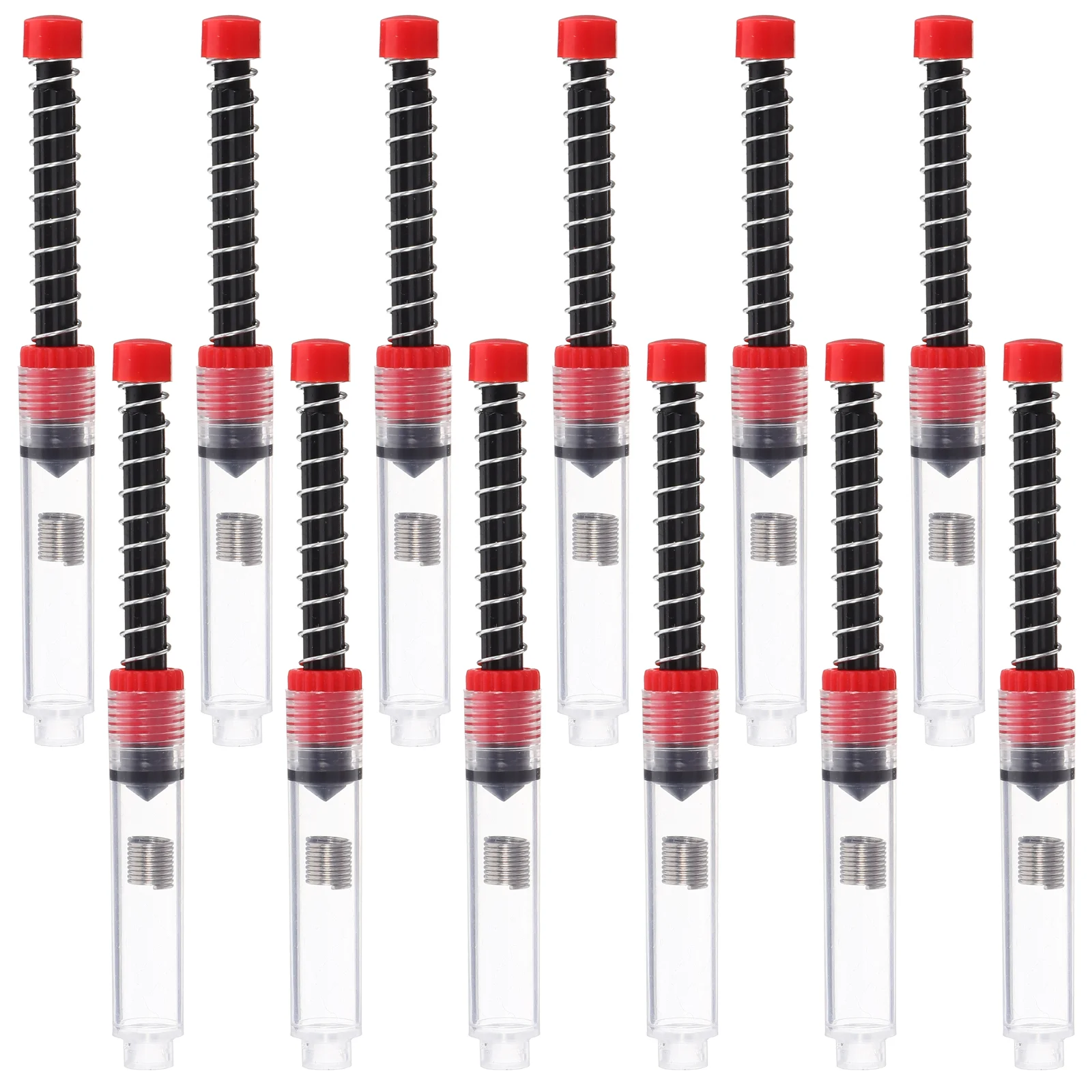 

12 Pcs Refillable Fountain Pen Elastic Ink Absorber Plastic Tool Spring Filler