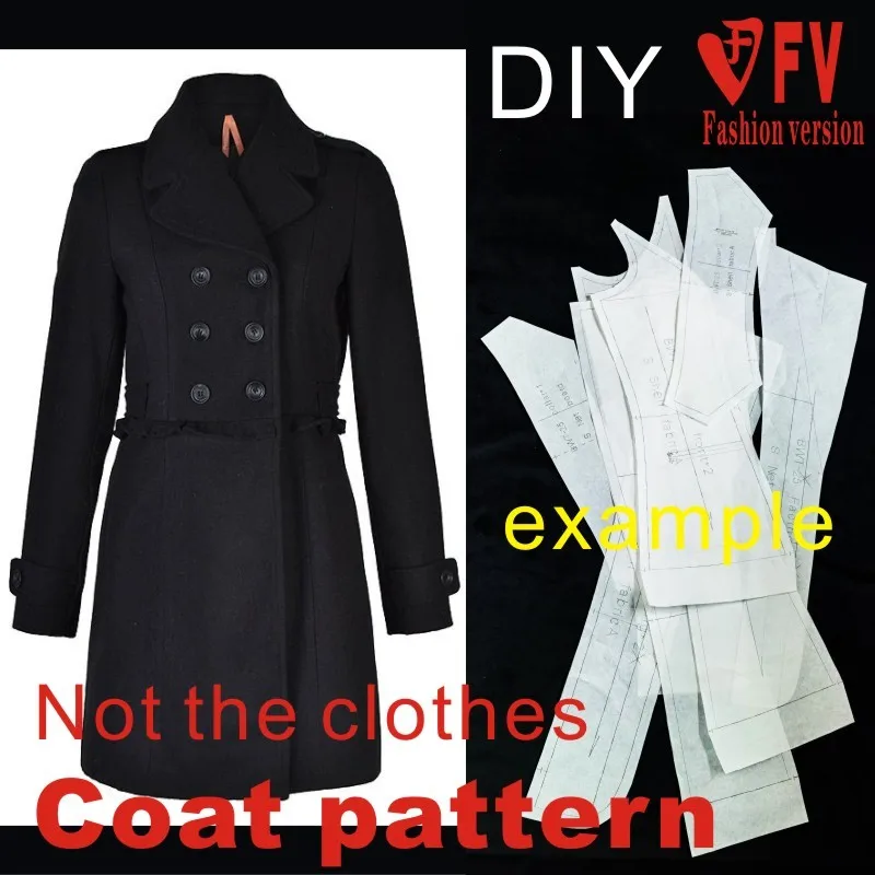 McCall Pattern Overcoat Sewing Pattern Template Cutting Drawing Clothing DIY BFY-6