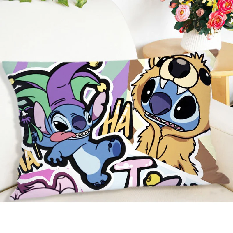 Kawaii Disney Stitch Pillowcase Home Room Decoration Soft and comfortable Bed Sleeping Pillowcase Living Room Sofa Cushion Cover 3